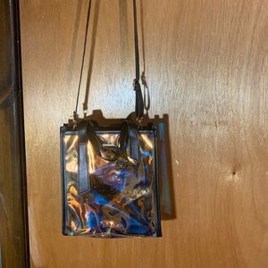 Transparent laser crossbody bag